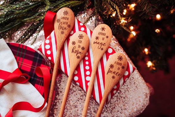 Engraved Wooden Spoons, Baking Gifts, Gifts for Bakers, Cooking Gifts, Christmas  Gifts for Neighbors, 