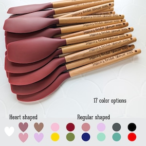Wedding favors for guests in bulk, Personalized spatula, Bridal shower favors, Unique wedding favors, Fall wedding favors,