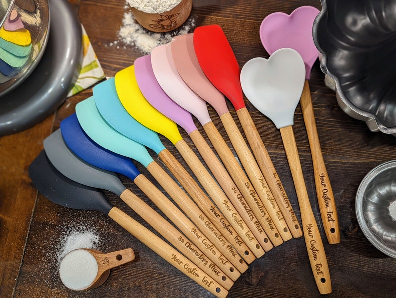 Personalized spatula, Silicone spatula, Baking gifts, Best friend gifts long distance, image 8