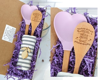 Sister gift box, Personalized wooden spoon, Sister gift from sister, Sister birthday gift, Long distance gift,