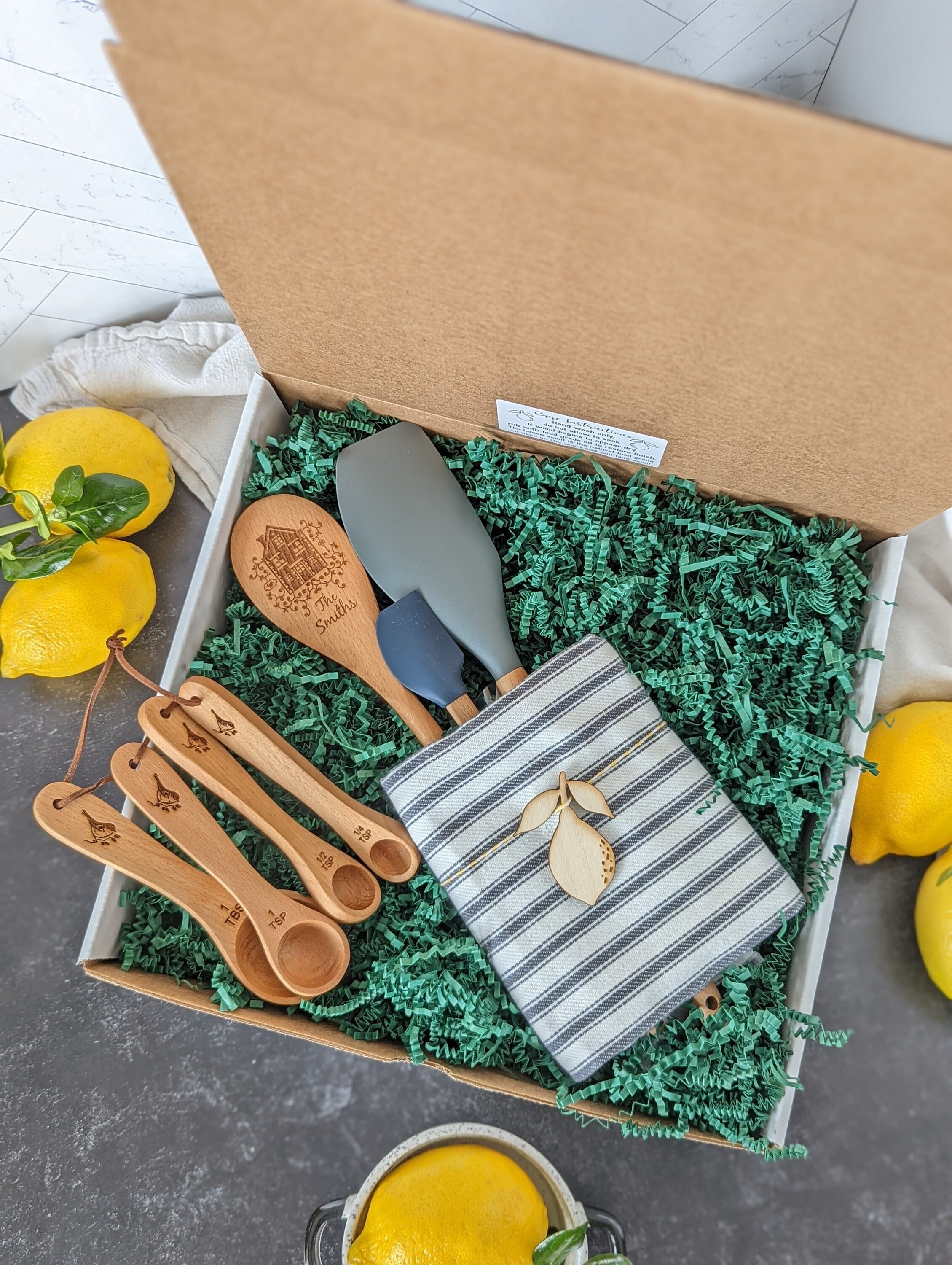 New Home Gift Box Baking Box Wooden Kitchen Utensils   Etsy