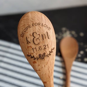 Personalized wooden spoon, Baking gifts, Cooking gifts, Bridal shower gift, Unique wedding gift for couple, Housewarming gift, image 10