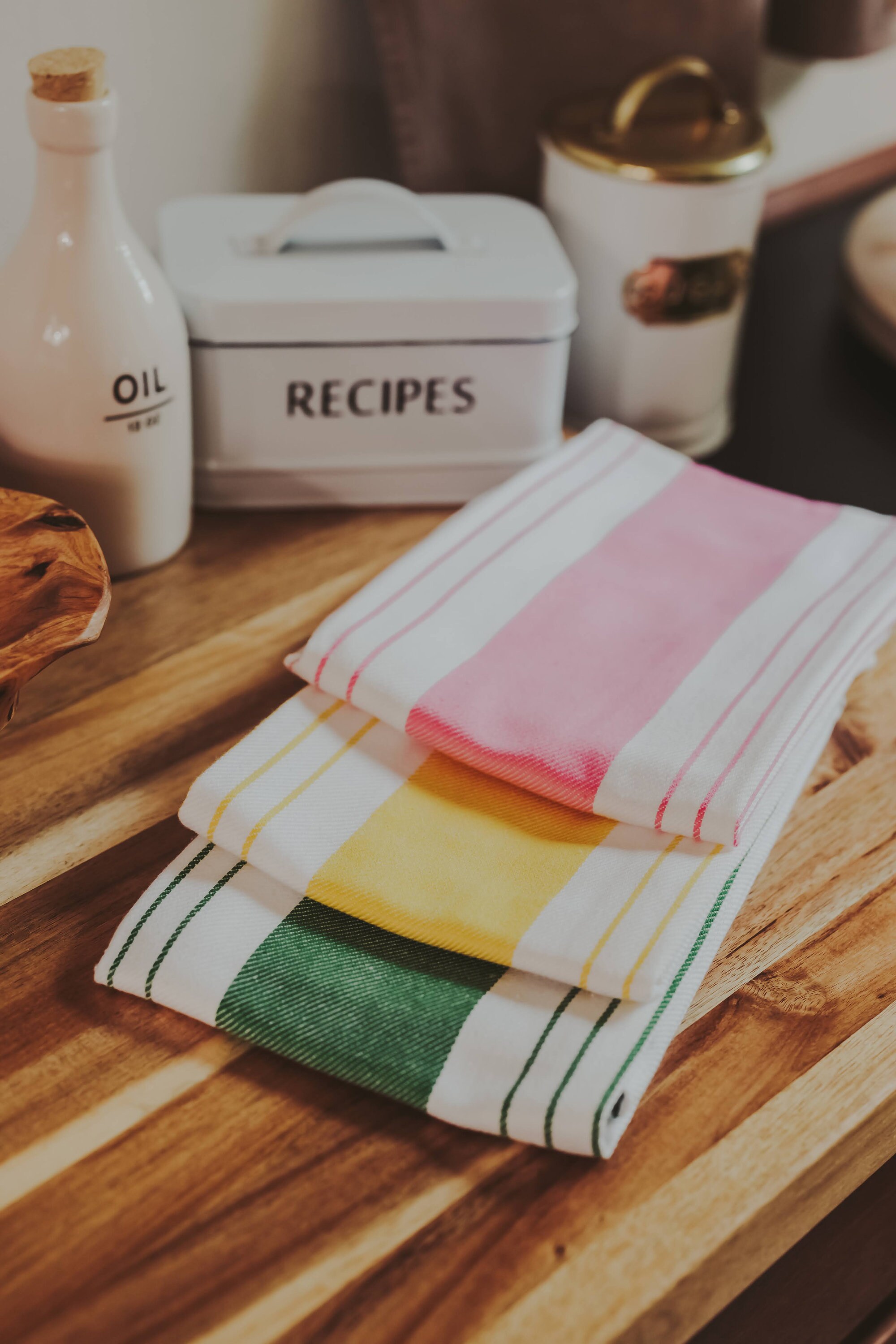 Holiday Stripe Kitchen Towels, Set of 2