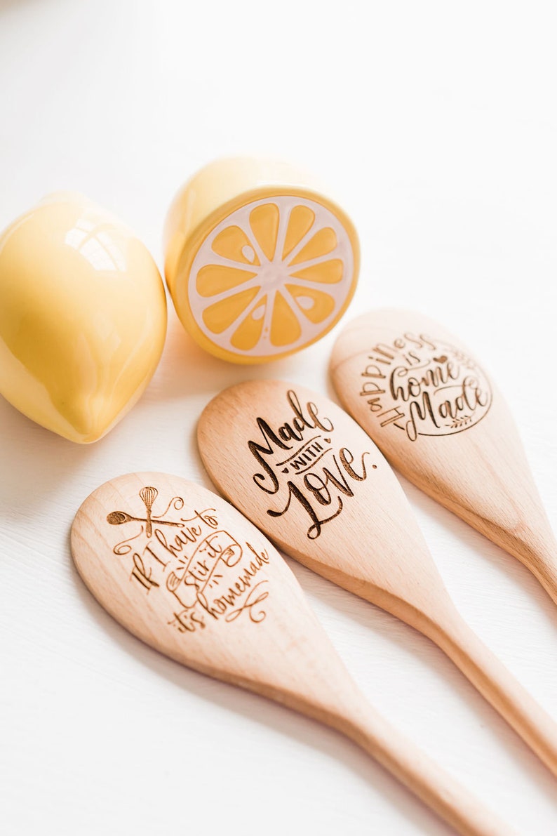 Mixing spoon Engraved wooden spoons Cooking gifts 50th Etsy