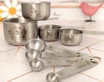 Mothers Day Gift for Mom, Measuring Cups & Spoons with Slight Flaws