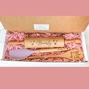 Teen girl birthday box, Engraved rolling pin, Baking gifts, Personalized gifts for teenage girls,