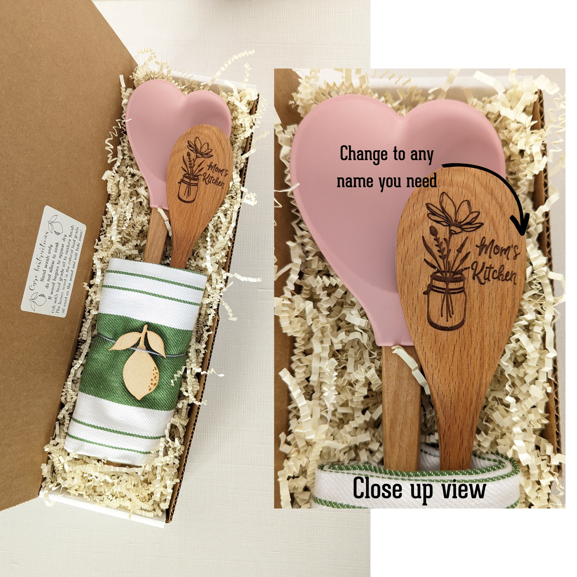 Bulk buy 8 Quantity Cups & Spoons, Housewarming gift basket, Wood meas –  AFewSpareMoments
