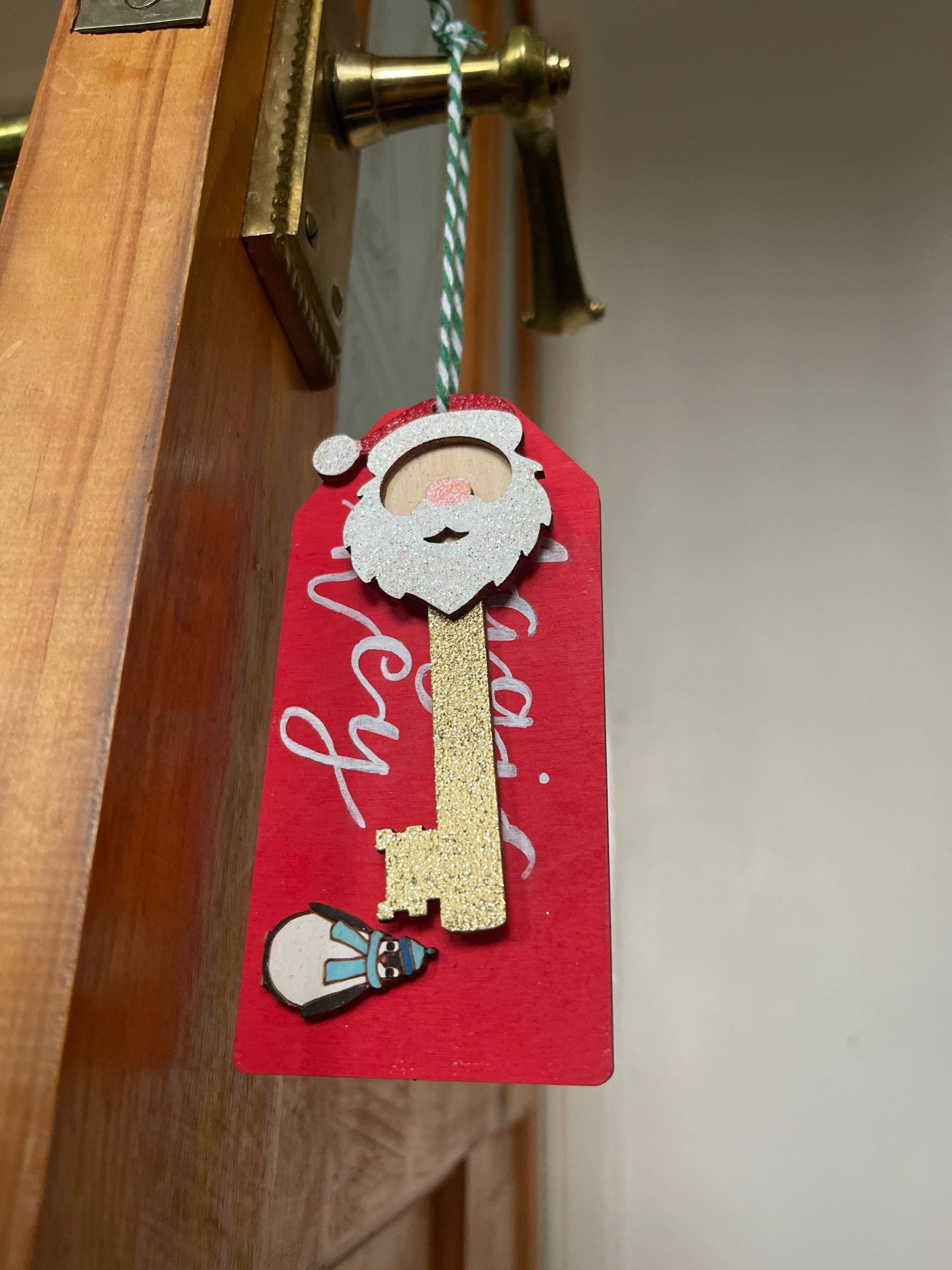 Santa's Magic Key, Magic Santa Key, Engraved Christmas Ornaments