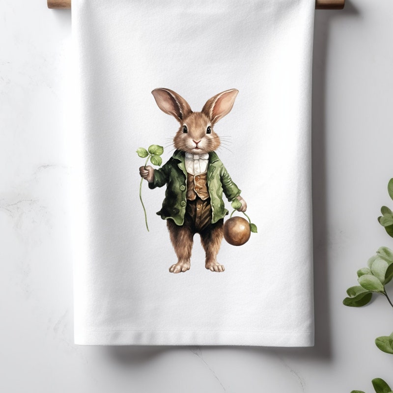Bunny Tea Towel - Etsy