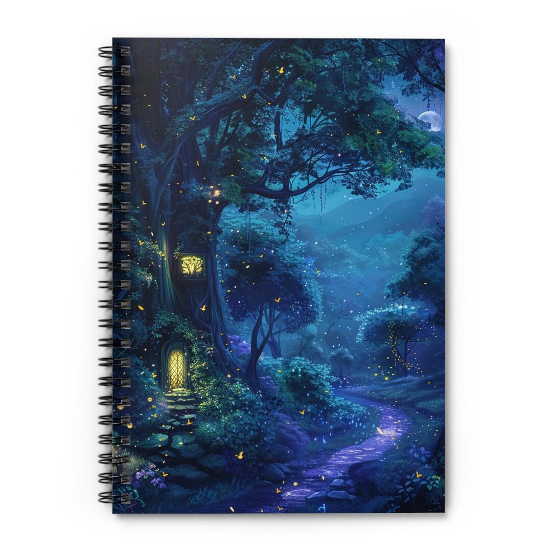 Fairy Tree Notebook Enchanted Forest Journal Moonlit Path - Etsy