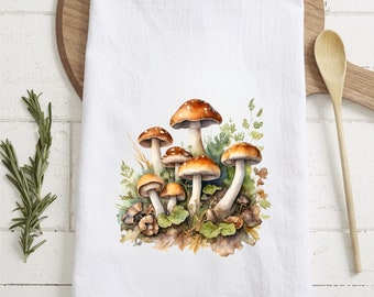 Paño de cocina con forma de seta, decoración botánica para el hogar, regalo