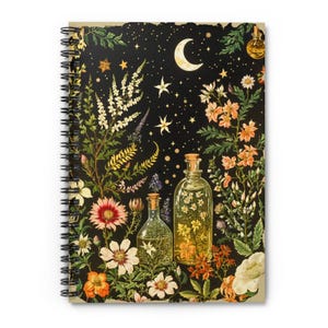 Celestial Apothecary Notebook Floral Moon Water Journal