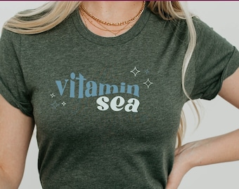 Vitamin Sea | Vacation Shirt | Beach Trip Shirt | Heavy Cotton Tee