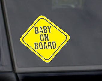 Baby on Board Sign Decal, Baby on Board Sticker, Custom Baby Shower Gift, New Mom Gift, Baby on Board car Decal, Custom New Dad Gift