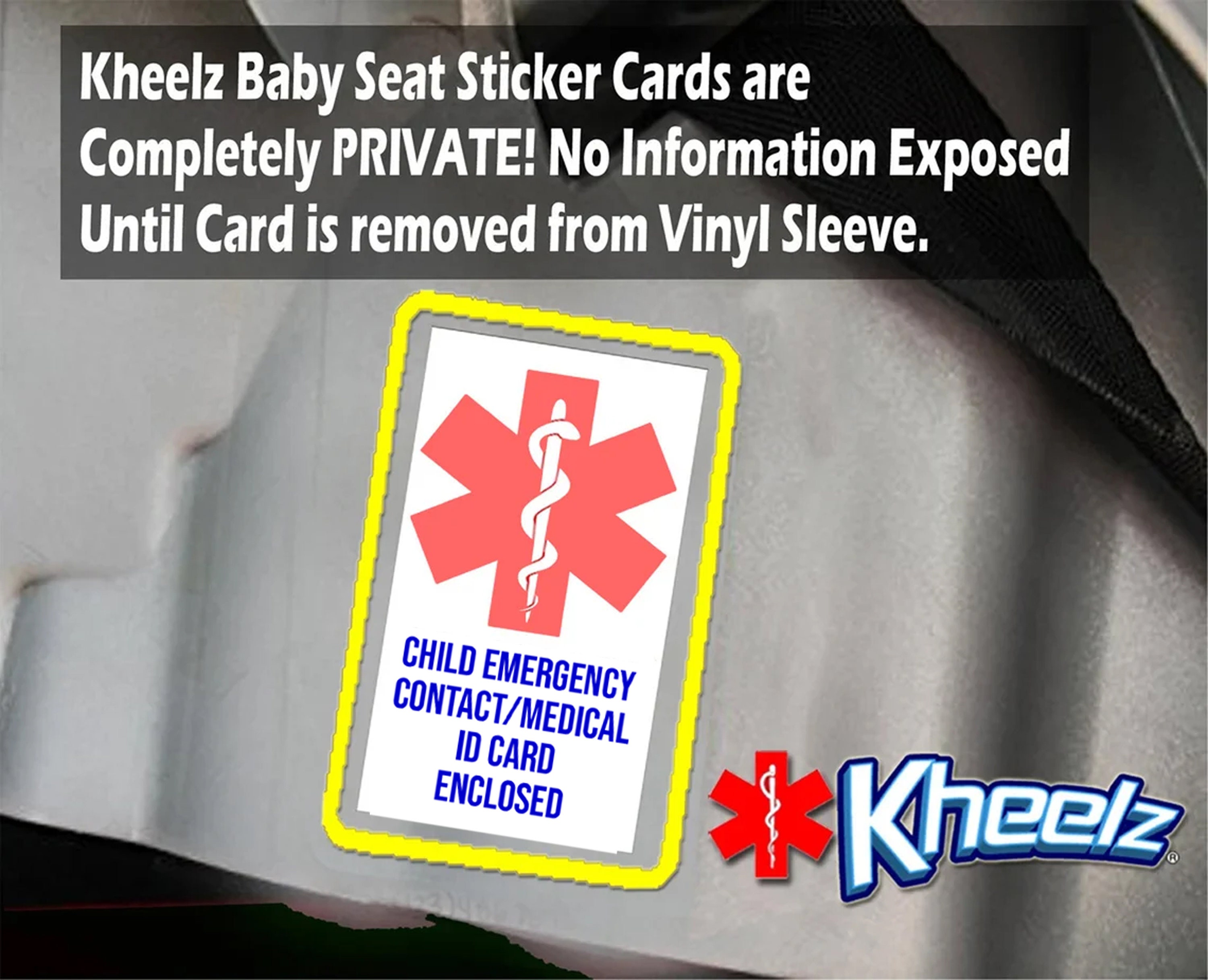 Emergency Car Seat Sticker Baby Seat ID Sticker Car Seat ID Etsy