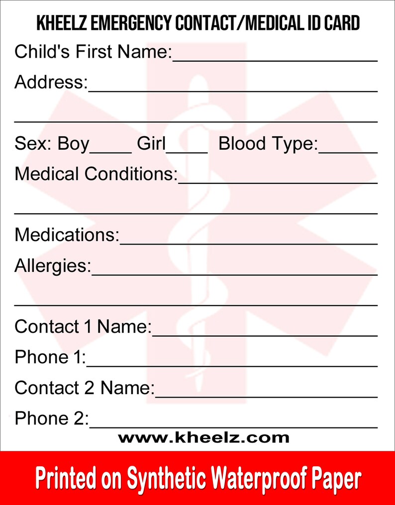 Emergency Car Seat Sticker Baby Seat ID Sticker Car Seat ID Etsy