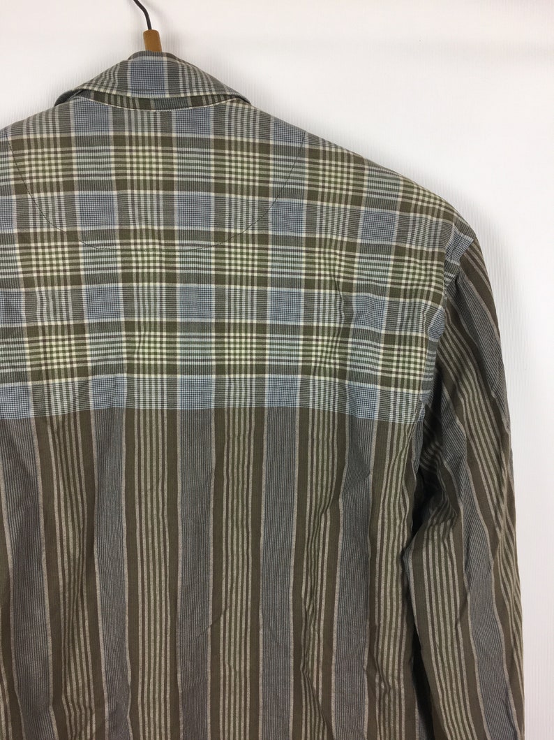 Stripped Shirt Checered Shirt 1990's Checkered Top - Etsy