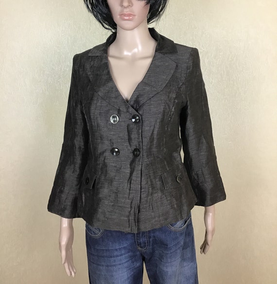 Women's cropped double breasted blazer, 90s, Size