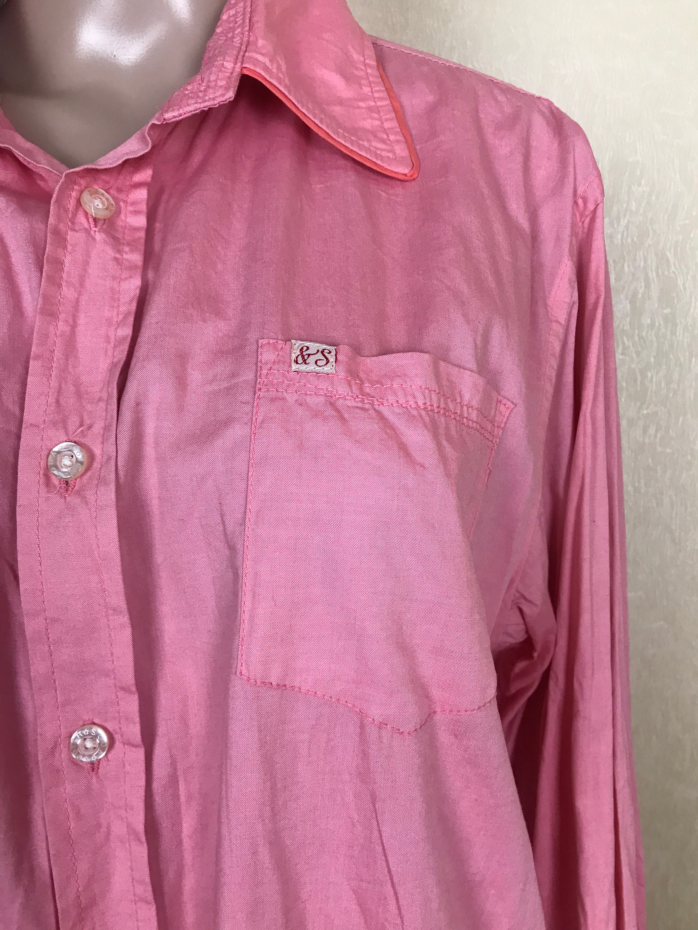 SCOTCH & SODA Shirt Pink Hipster Shirt Vintage Cotton Shirt Etsy
