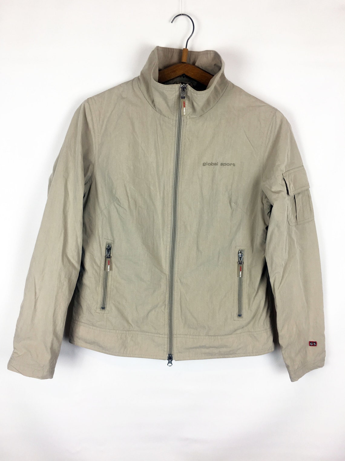 Athletic Jacket Light Beige Jacket Women's Windbreaker Etsy