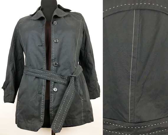 Womens Black Jacket 1990s Vintage Black Jacket Bla