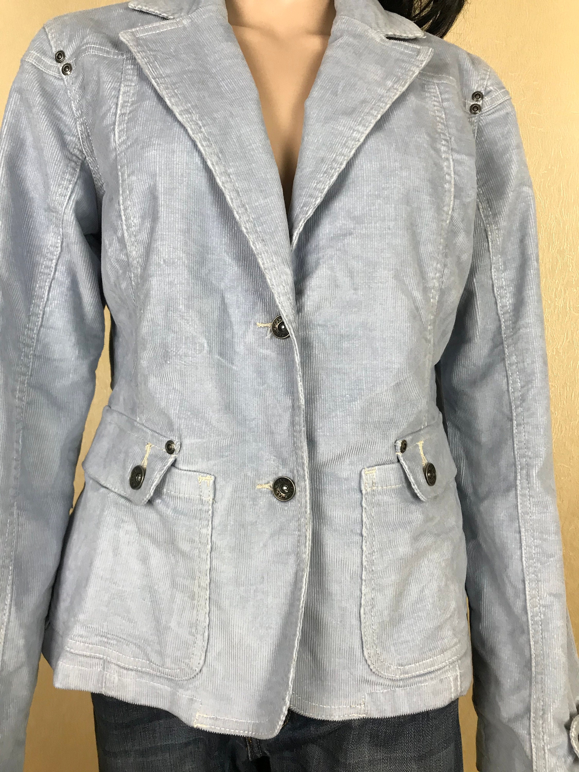 Women's Corduroy Jacket Casual Cotton Blazer Vintage 90s | Etsy