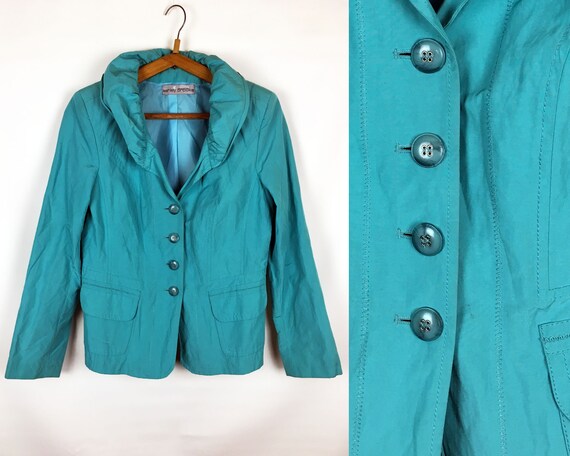 turquoise green jacket
