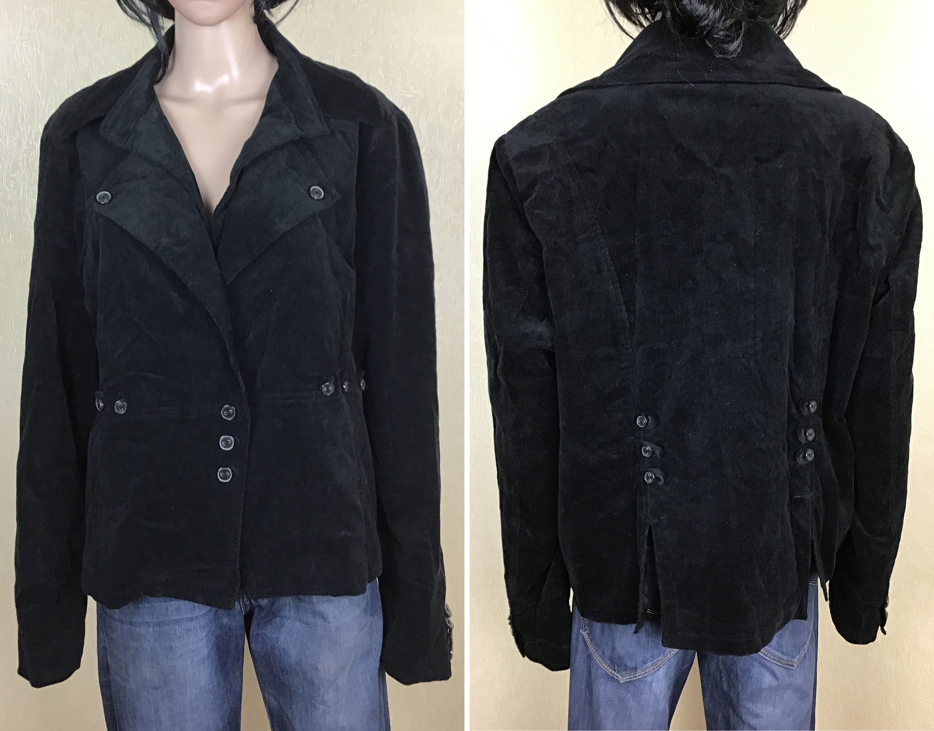 Plus Size Corduroy Jacket Women Etsy