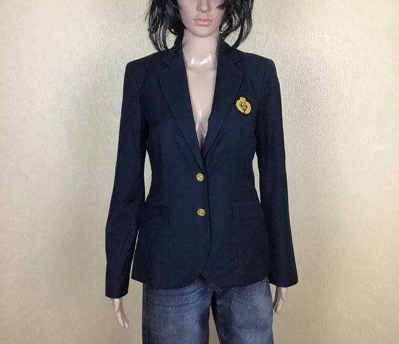 Women's navy blue blazer, 90's Vintage, Size S