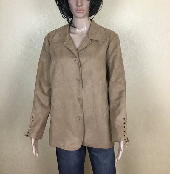 Plus Size Women's Long Jacket, 80s Vintage, Size X