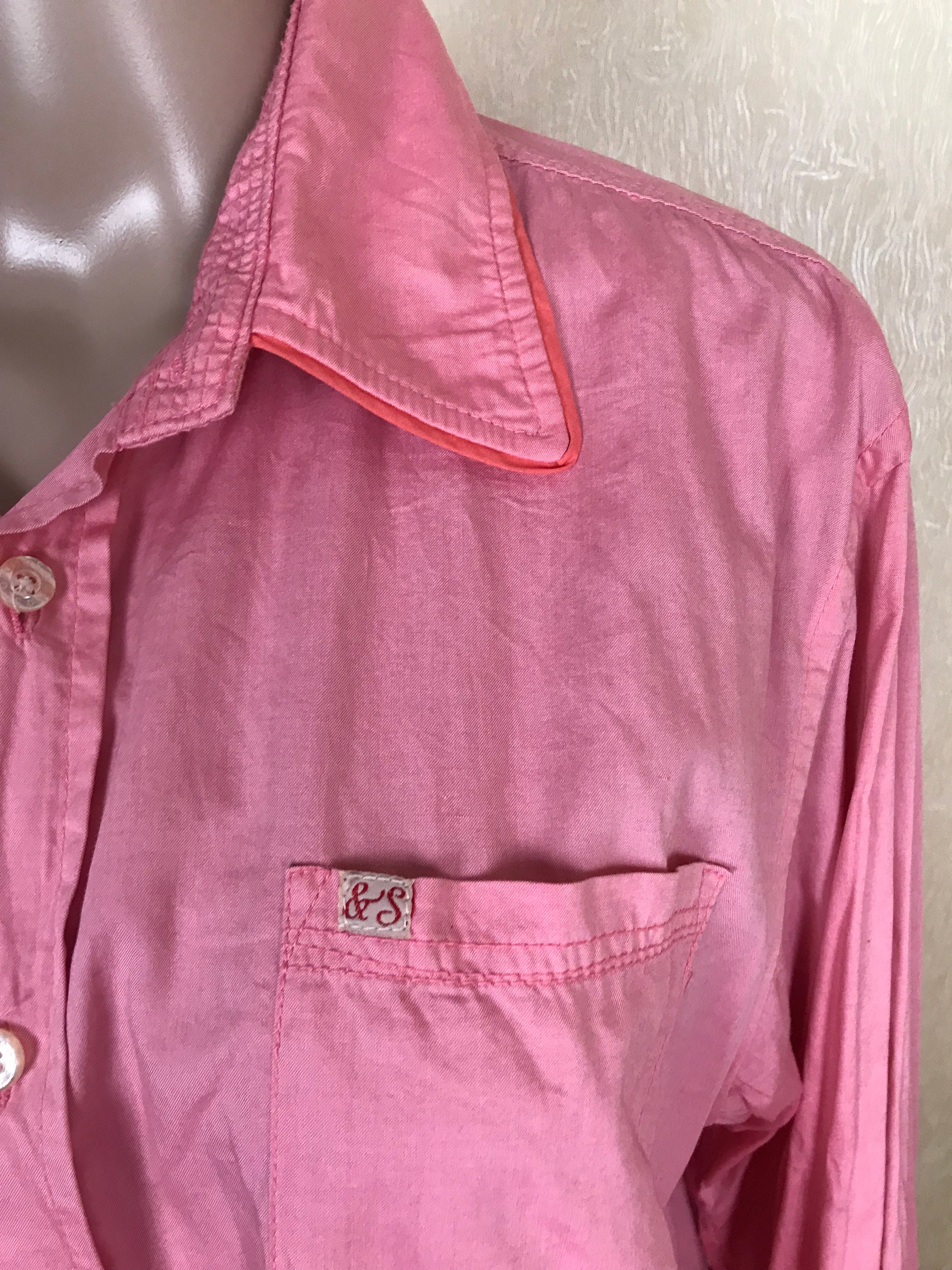 SCOTCH & SODA Shirt Pink Hipster Shirt Vintage Cotton Shirt - Etsy