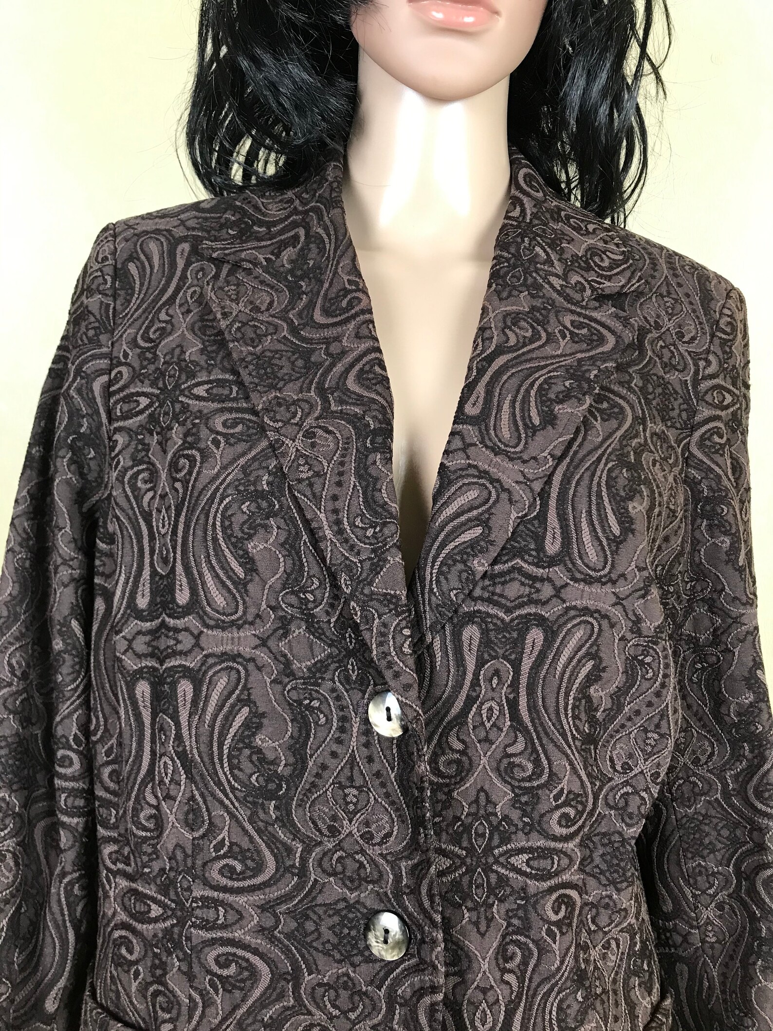 Abstract Jacket With Long Sleeves Women's Casual Blazer Etsy