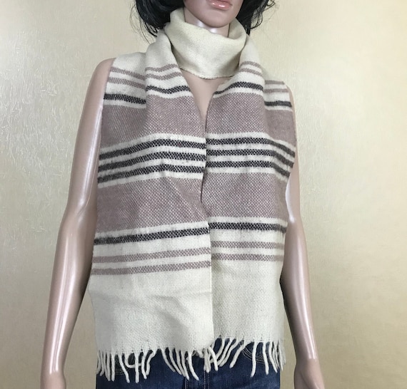 Long Warm Unisex Scarf Vintage Wool Scarf Soviet E