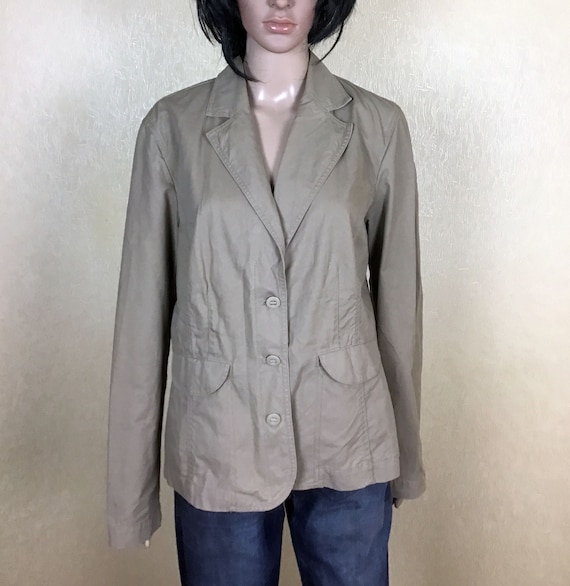 Plus Size Women's Cotton Blazer, 80s Vintage, Size