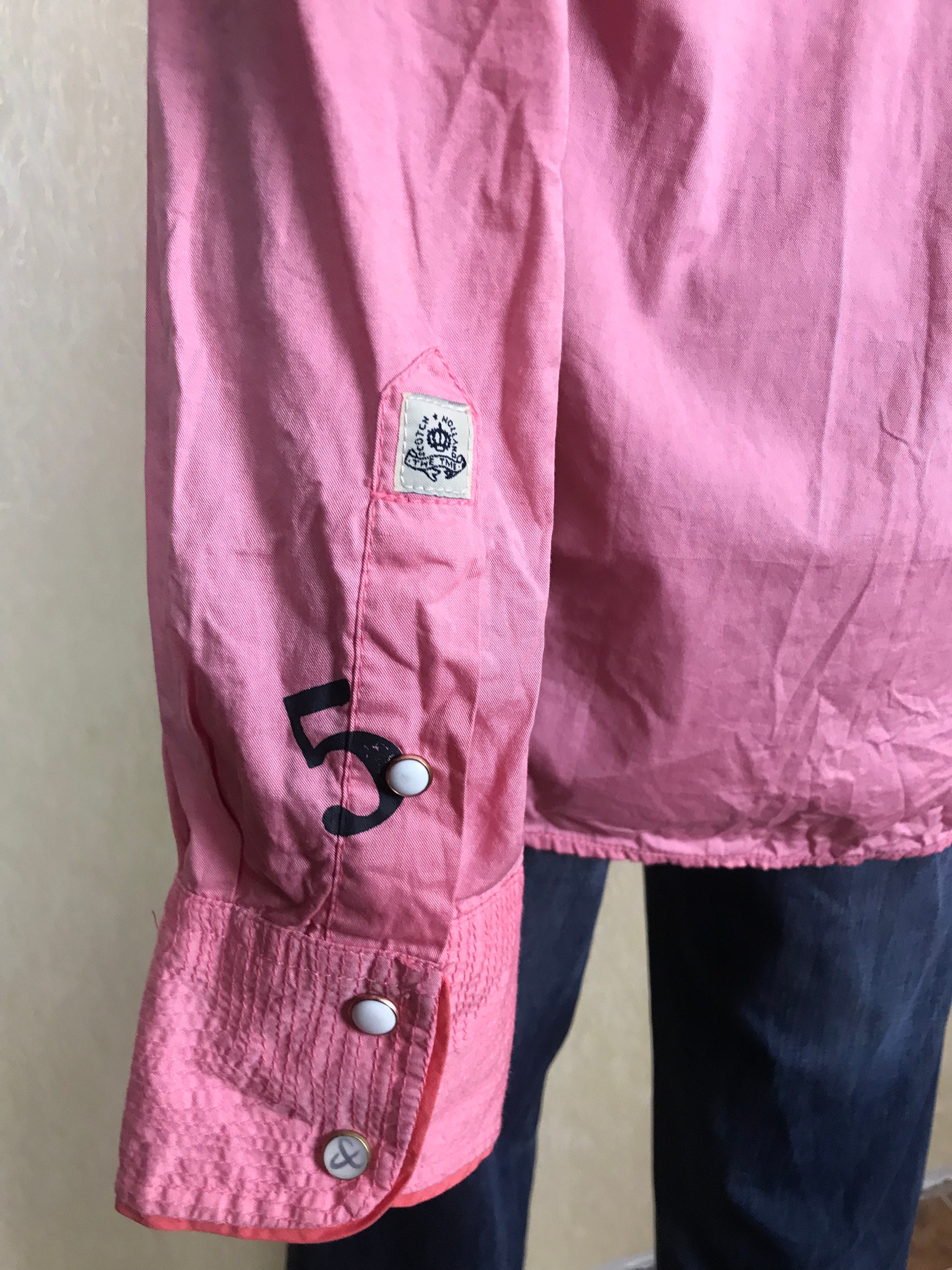 SCOTCH & SODA Shirt Pink Hipster Shirt Vintage Cotton Shirt Etsy
