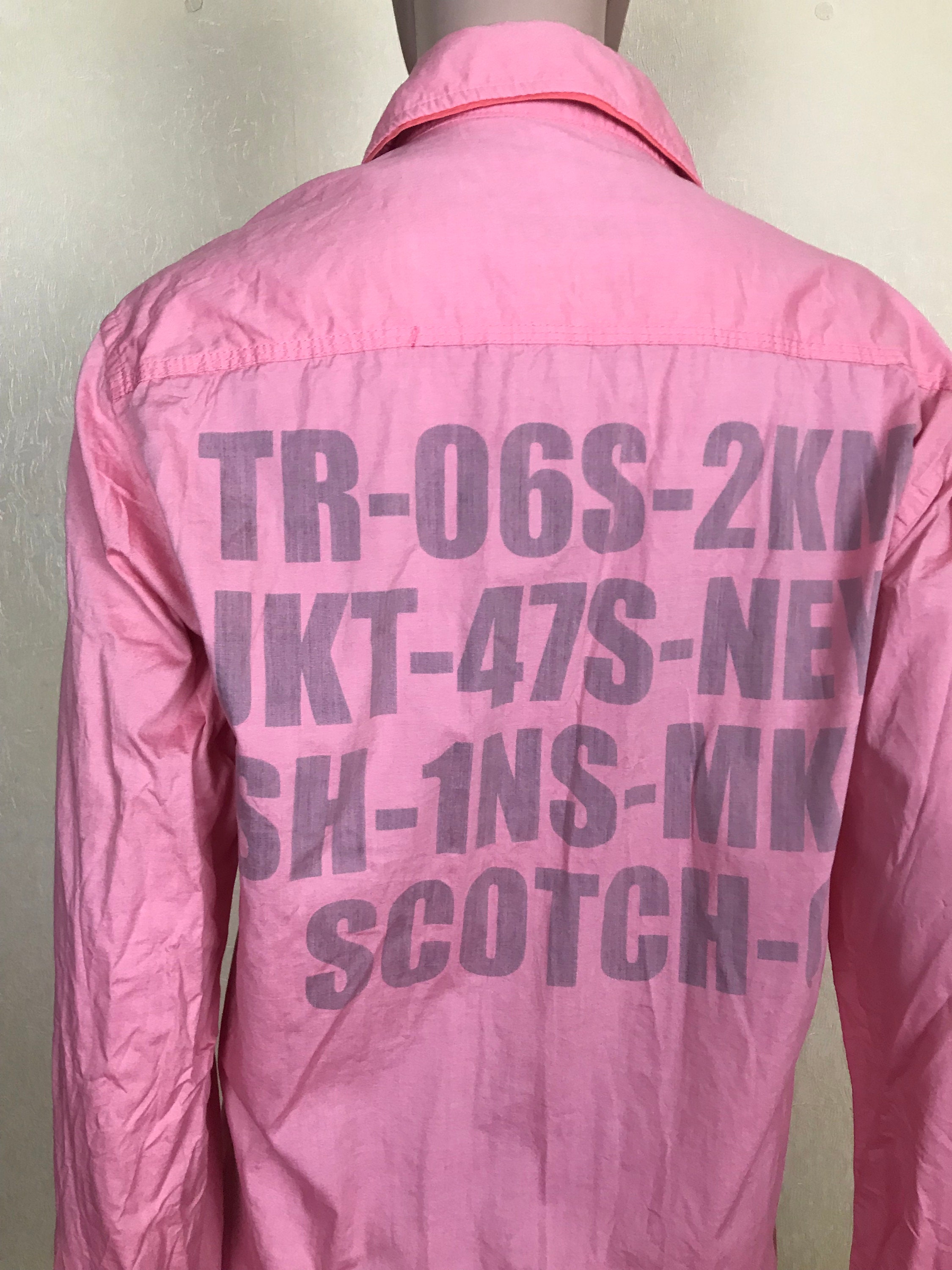 SCOTCH & SODA Shirt Pink Hipster Shirt Vintage Cotton Shirt Etsy