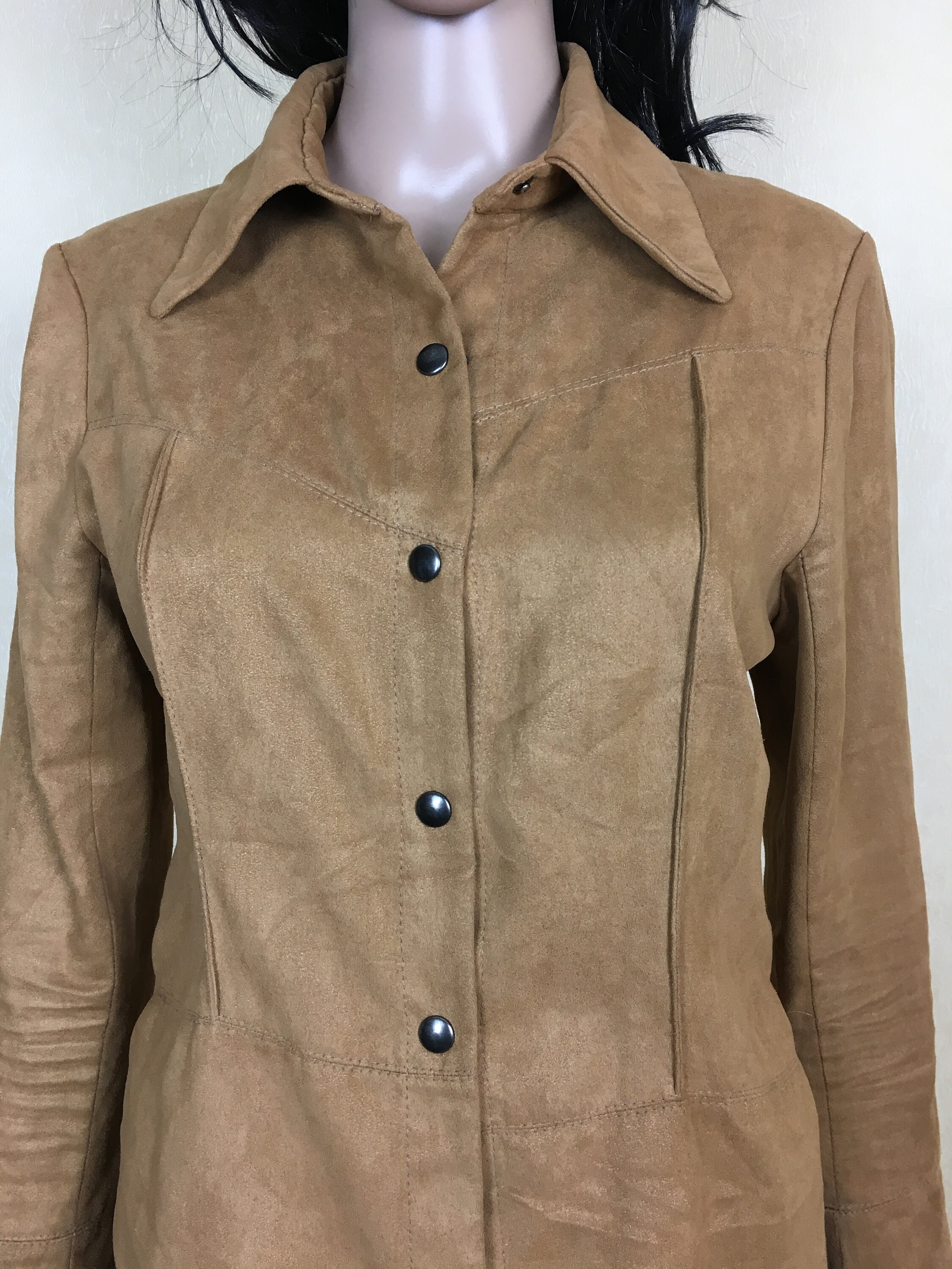 Women's Beige Jacket With Long Sleeves 80s Vintage Size Etsy