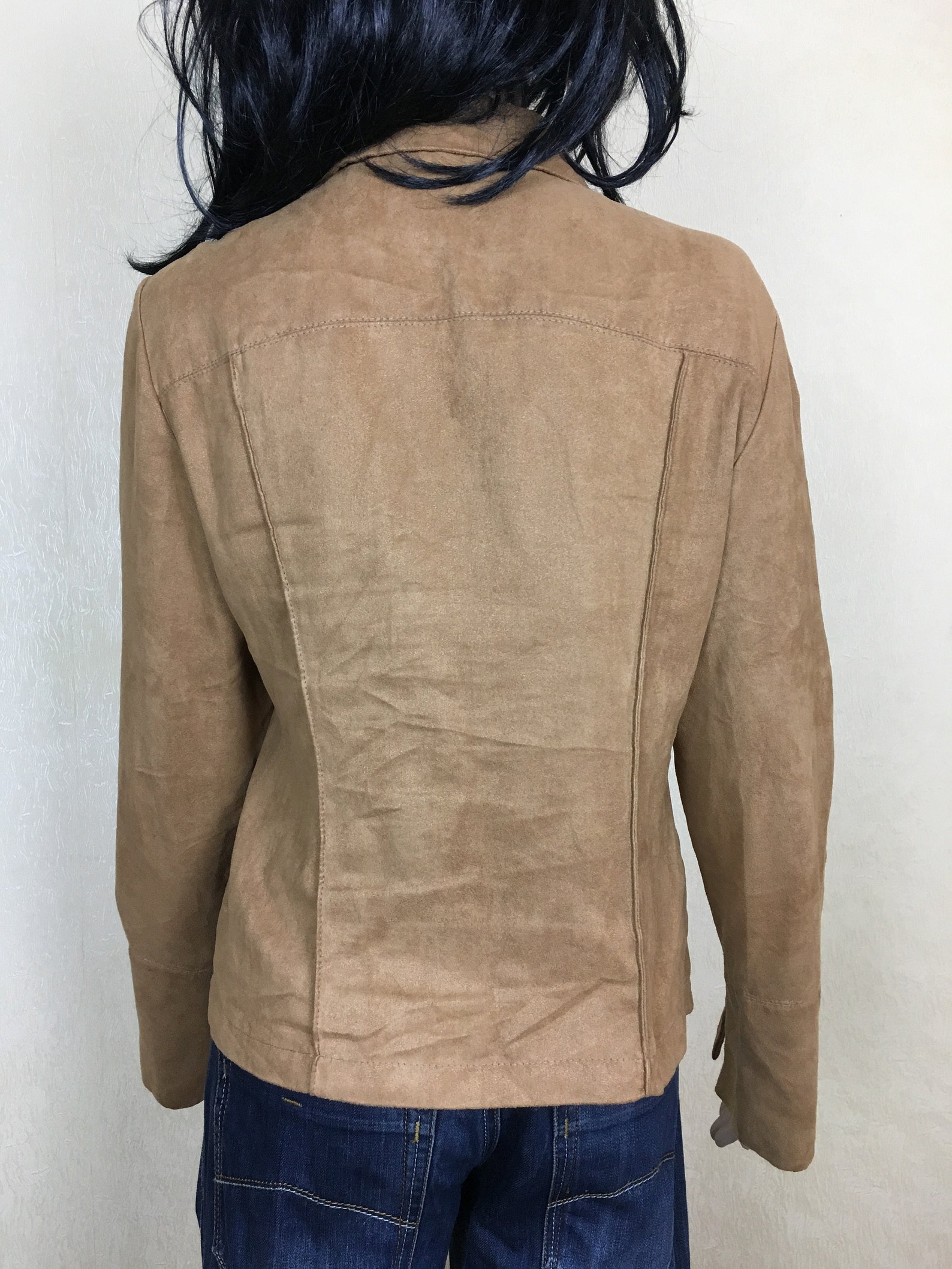 Women's Beige Jacket With Long Sleeves 80s Vintage Size Etsy