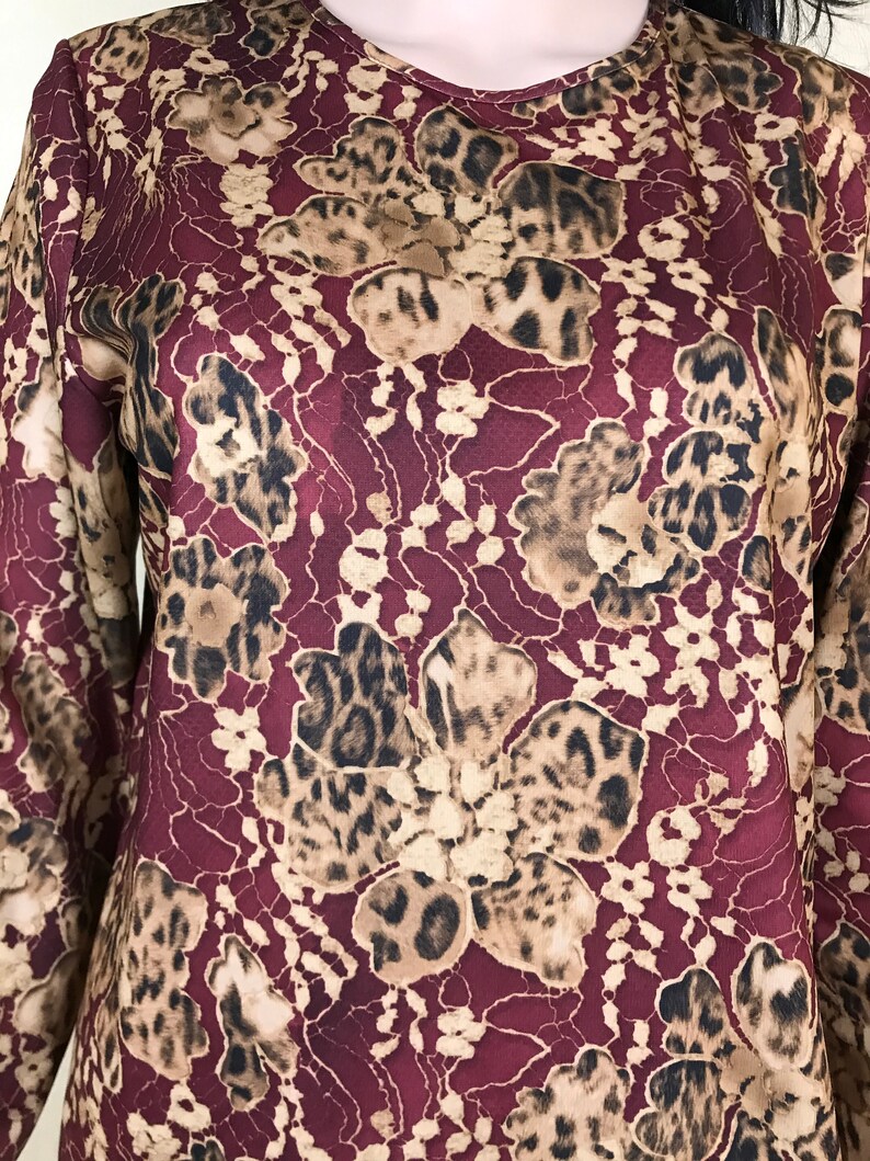 Size M Floral Crew Neck Blouse by FINN KARELIA Vintage 90s