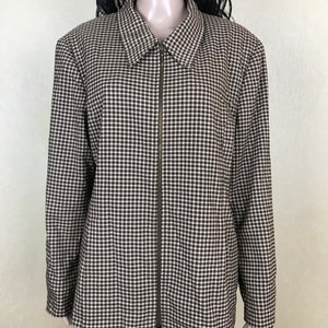 plus size check jacket