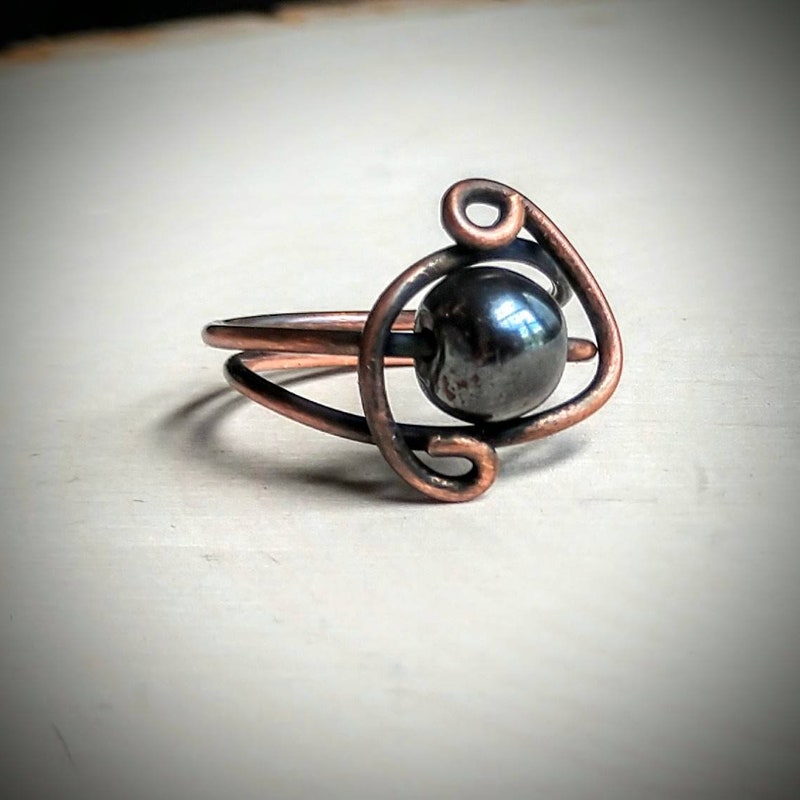 Hematite Ring - Etsy