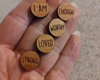 Affirmation stud earrings