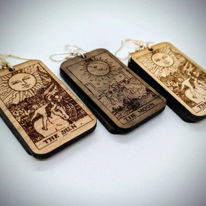 zon en maan tarot bestand; laserbestand; digitale download; lasersnijbestand; tarot svg bestand; tarot geknipt bestand; oorbel gesneden vijl