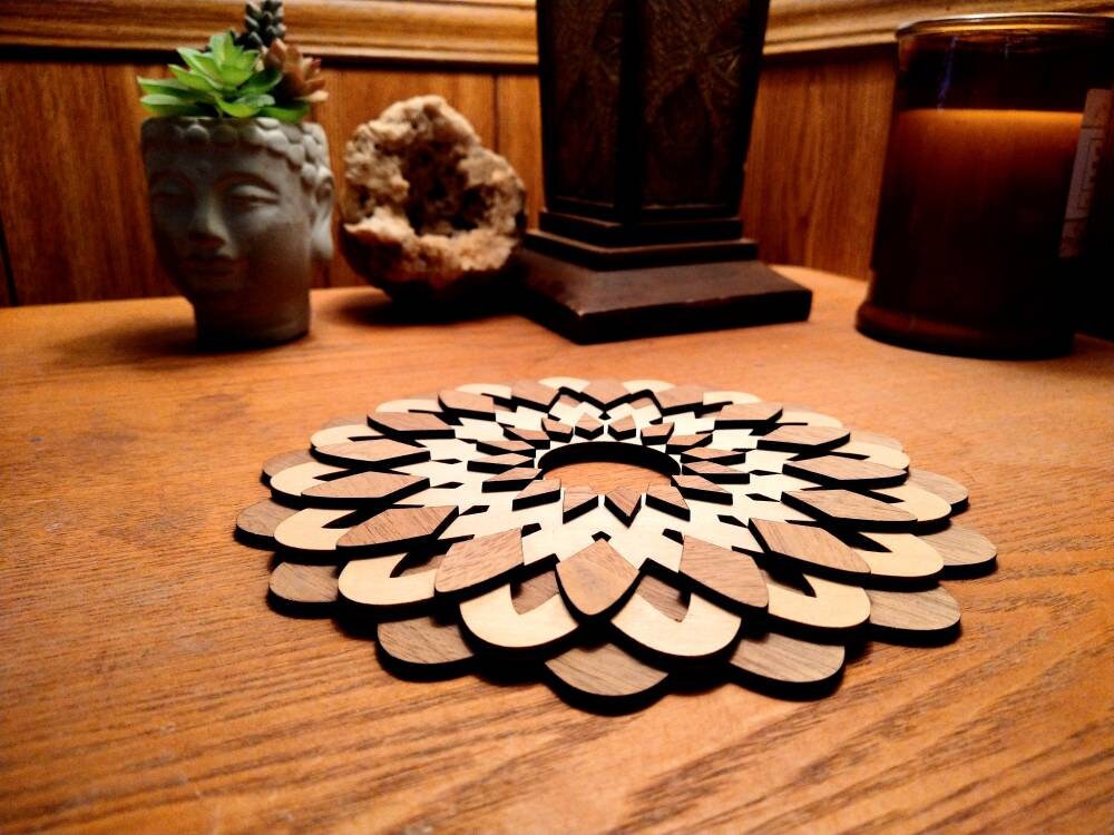 Sphere Stand Layered Wooden Sphere Stand Sacred Geometry | Etsy