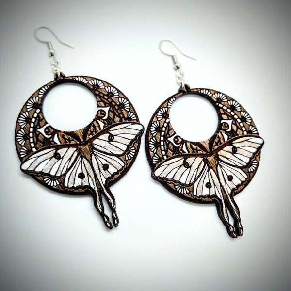 Luna Moth Earrings - Etsy