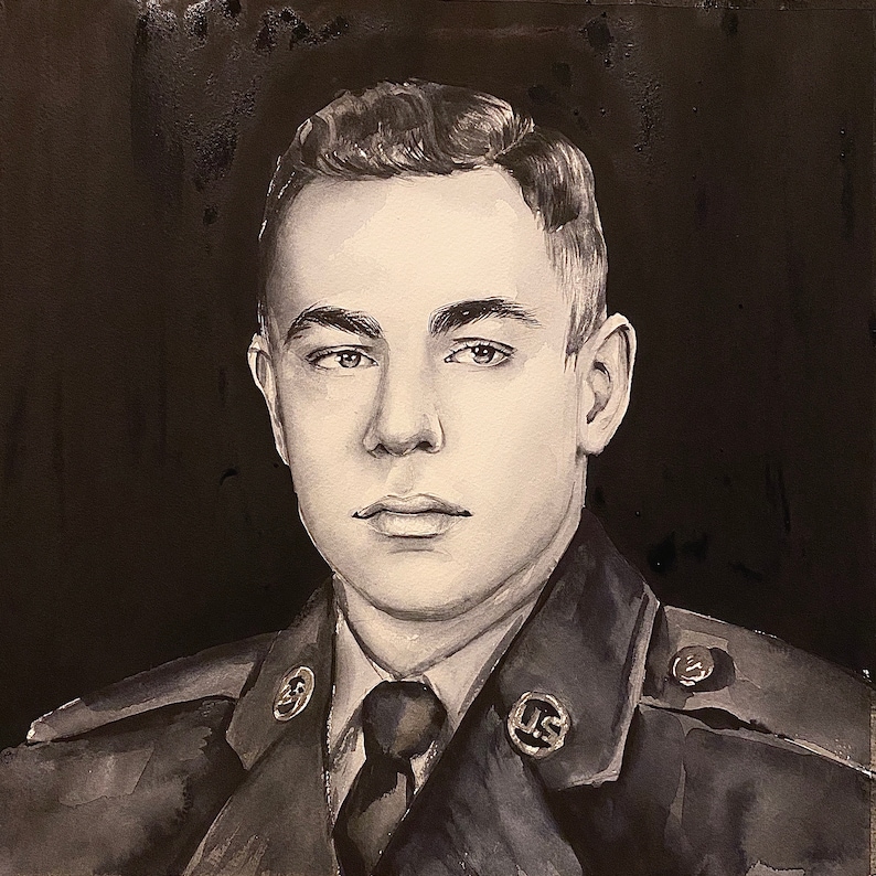 Custom Watercolor Portrait from Photo, Original Painting image 9