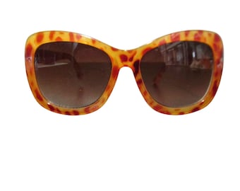 HALSTON Women's Tortoise Shell Oversized Square Sunglasses