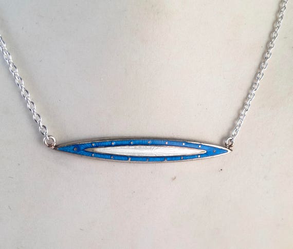 Antique Guilloche Enamel Necklace