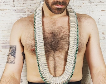 Tramp Art Prison made Necklace, Kool Cigarette&#39;s