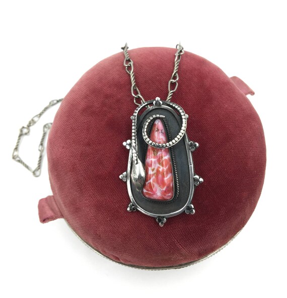ART DECO ANTIQUE sterling silver pendant/necklace/
